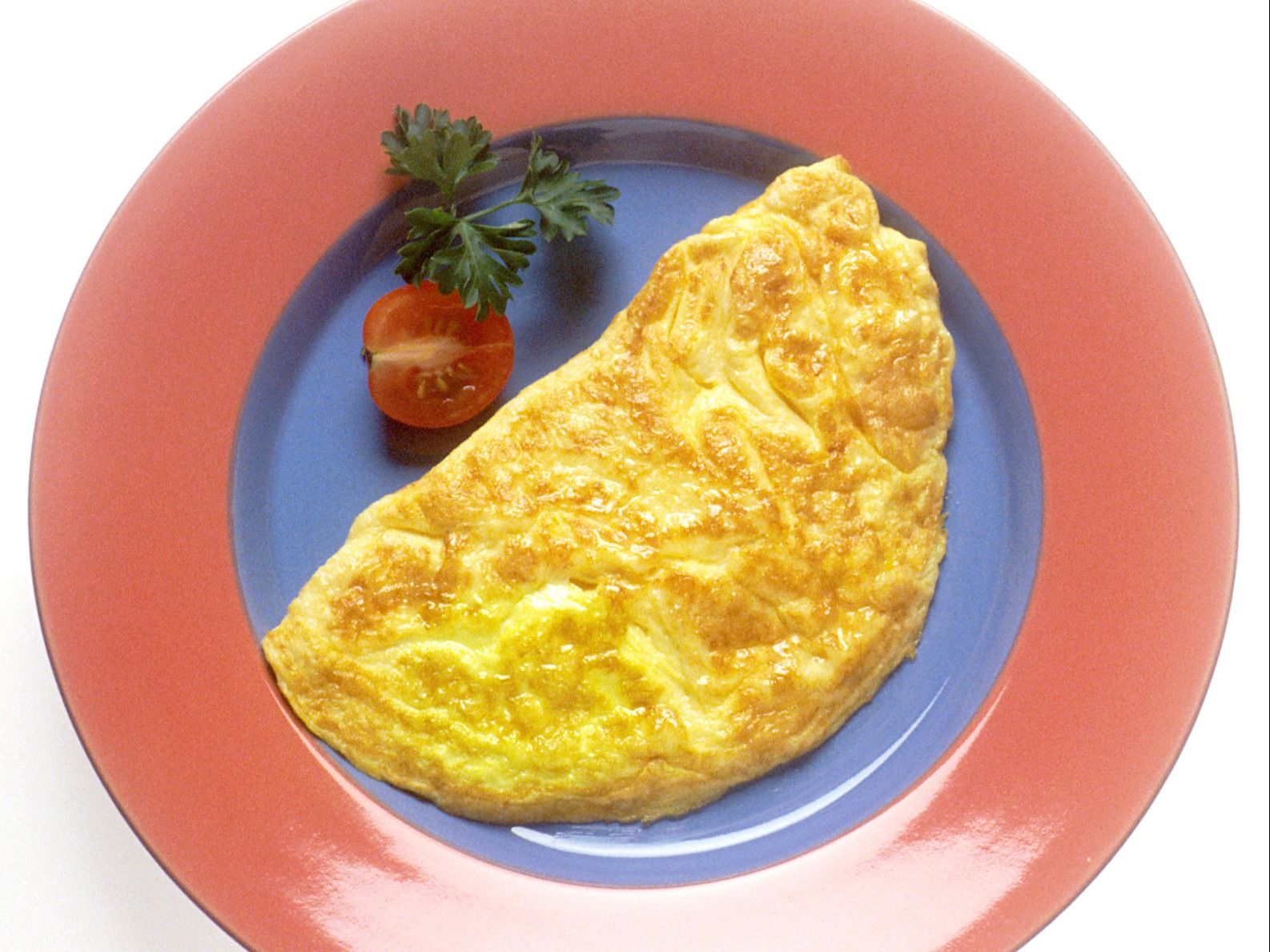 Omelette eggs plate