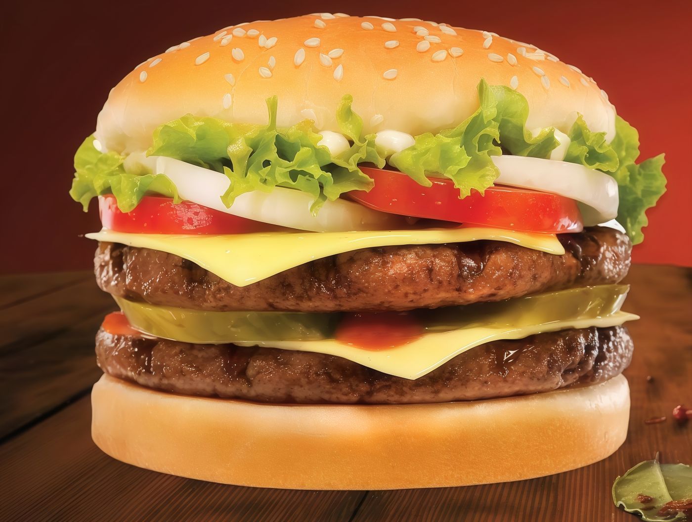 double cheese steak burger