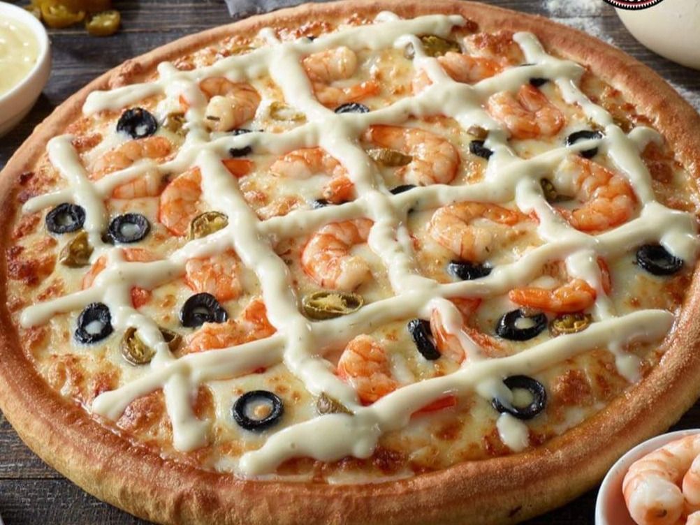 Seafood Ranch Pizza