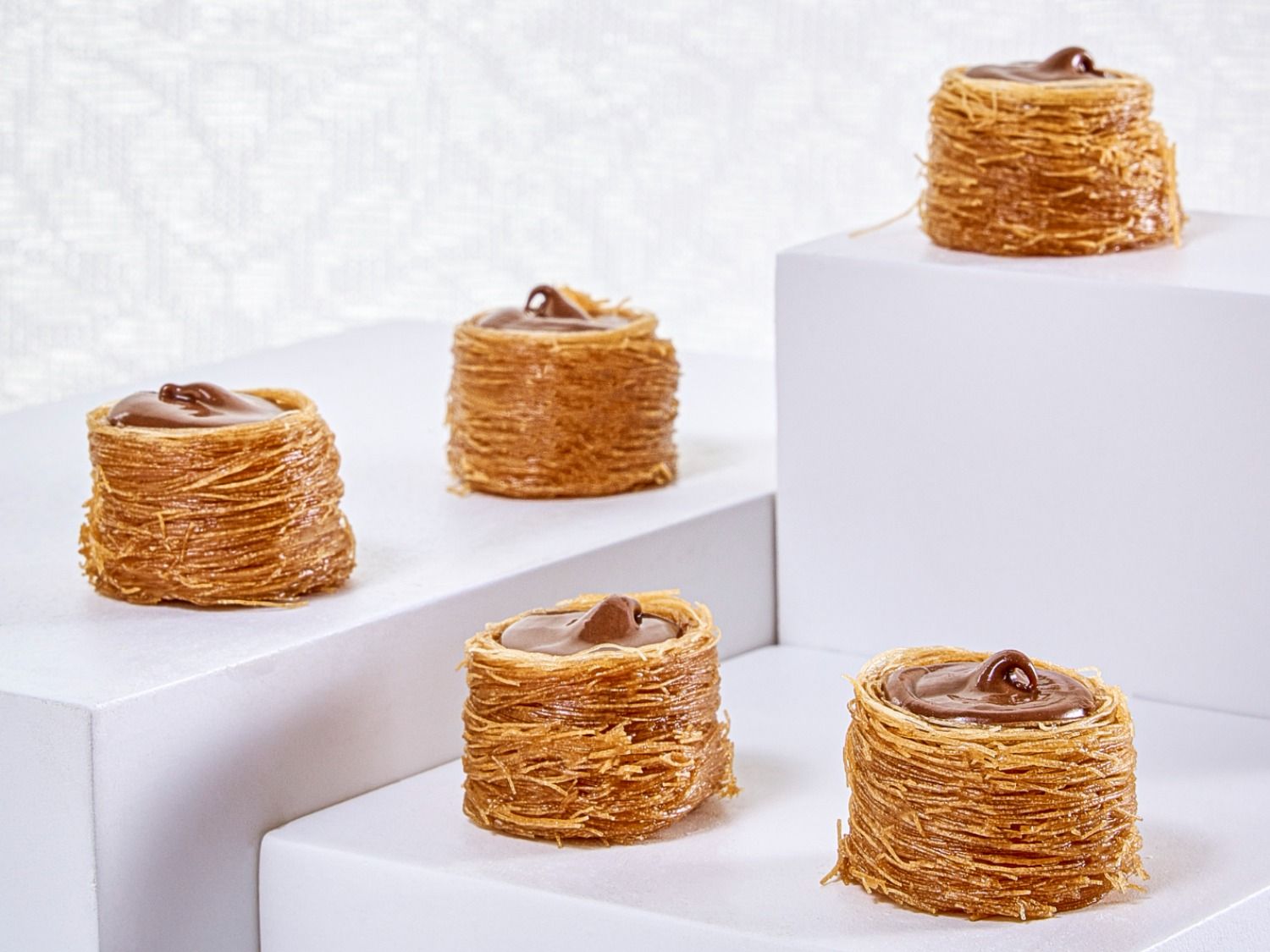 Kunafa bracelet with Nutella