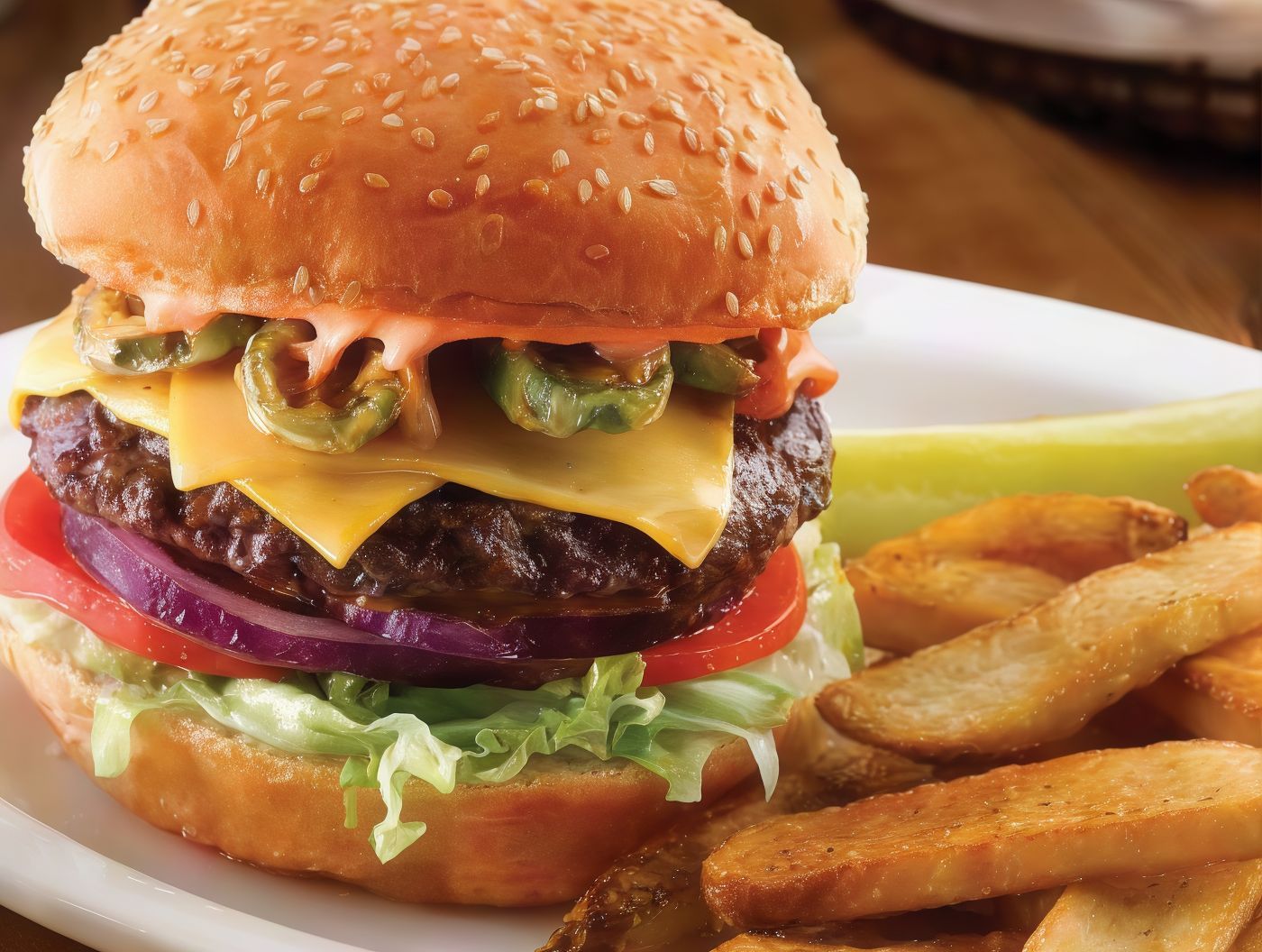 Caramelized Onion Cheese Burger