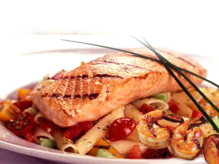 Sizzler Salmon And Shrimp Pasta