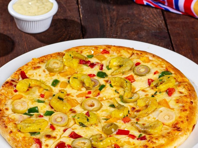 Scampi pizza