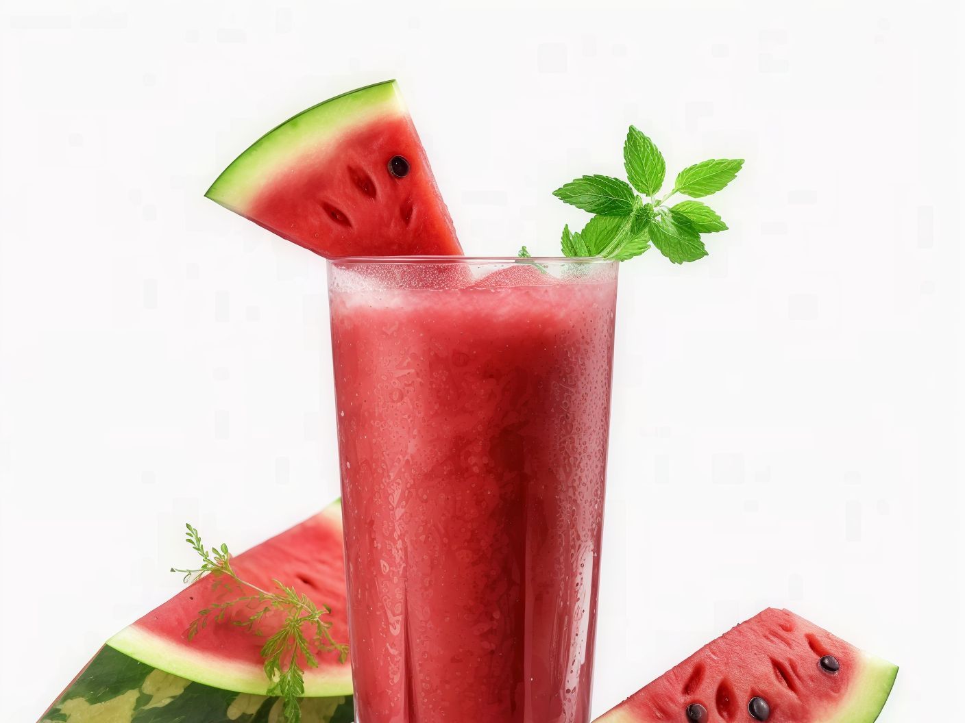 Fresh Watermelon Juice With Mint