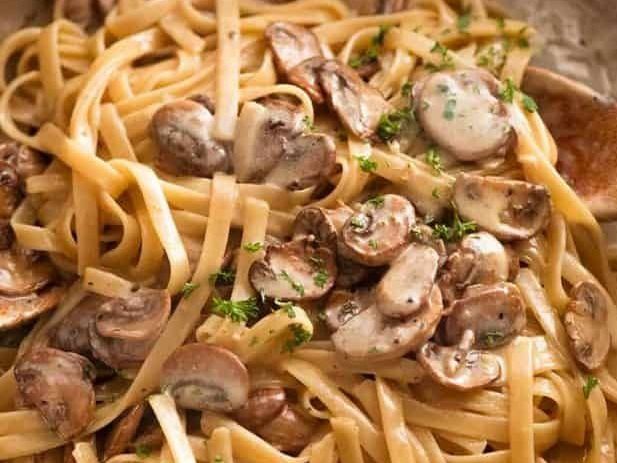 Fresh mushroom pasta