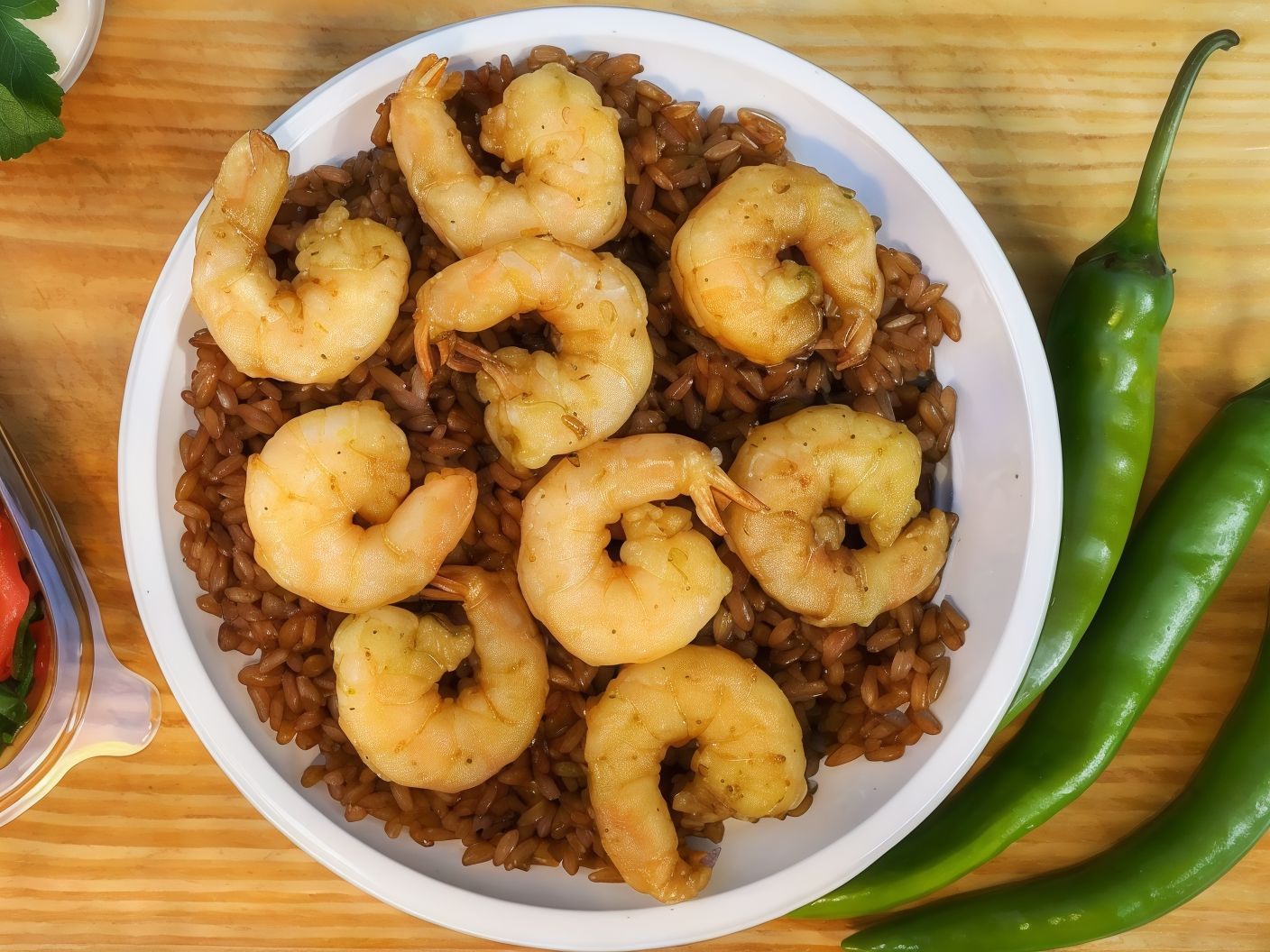 Sayadia Rice With Fried Medium Shrimps