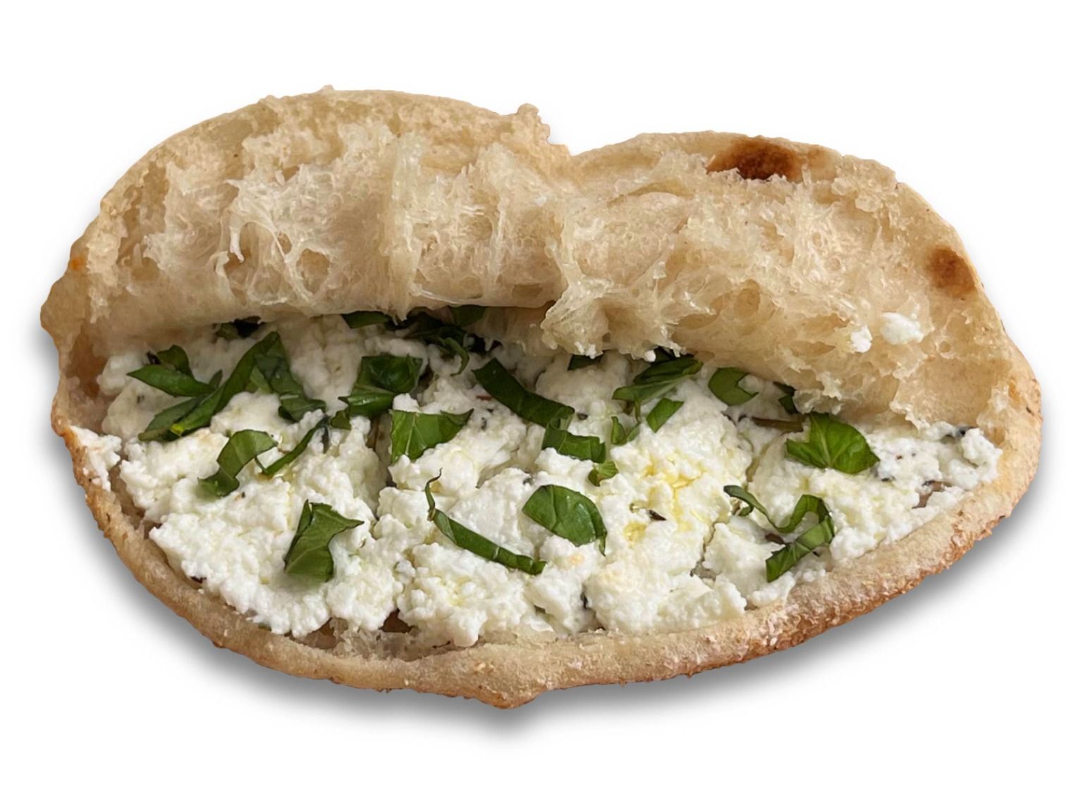 Cottage Cheese With Peppermint And Olive Oil Sandwich