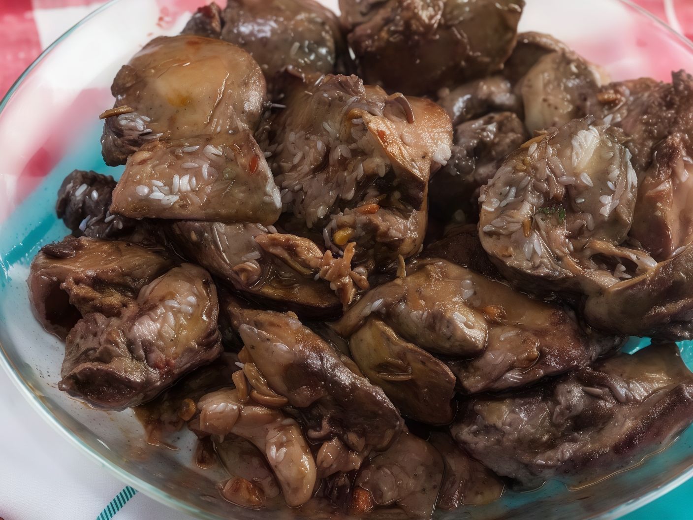 1/4 liver and giblets with rice meal