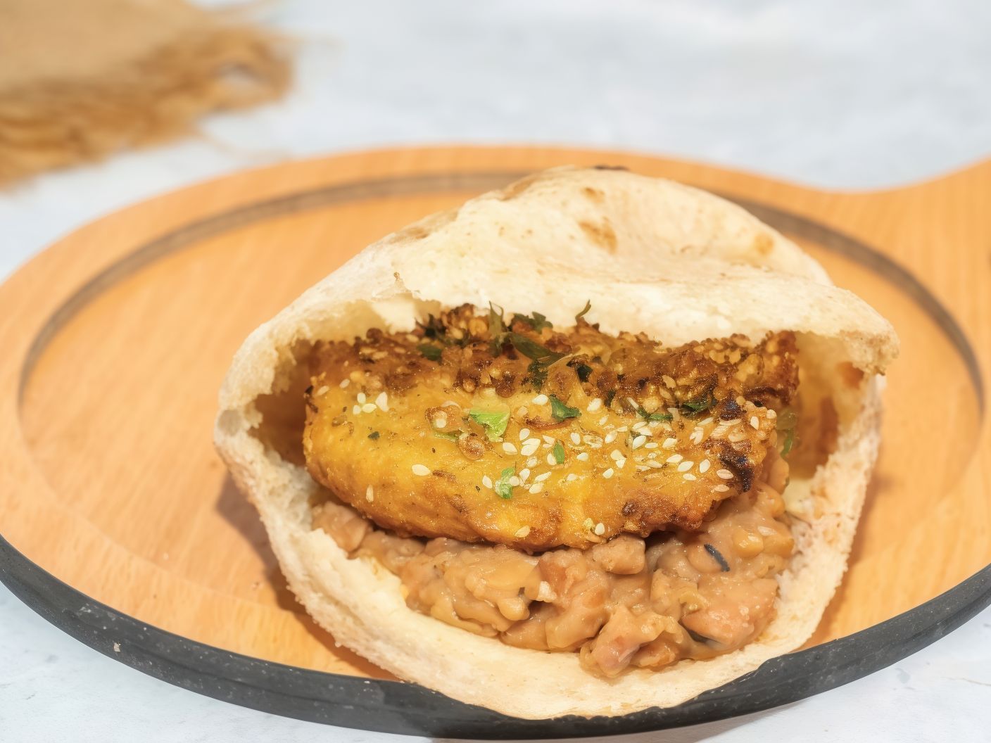 Foul and Ta'ameya Sandwich