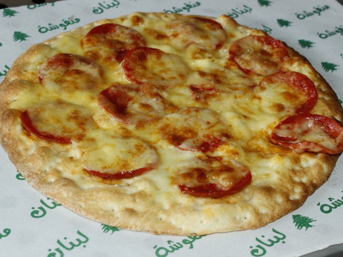 Cheese Manousheh with Pepperoni