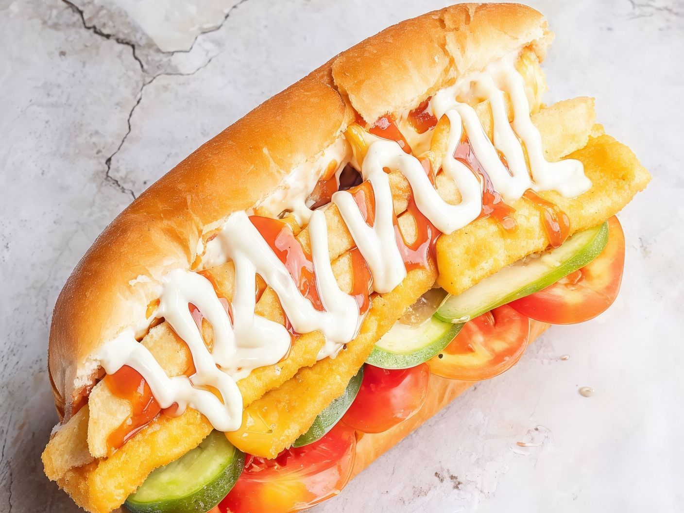 Fried cheese fino sandwich