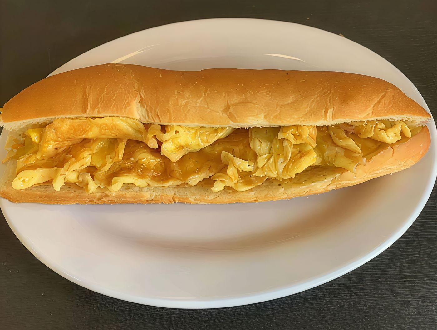 Romy cheese omelet sandwich