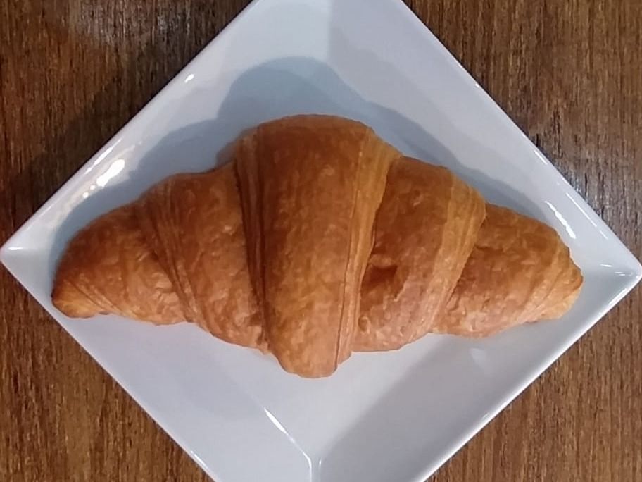 Croissant white cheese with olives
