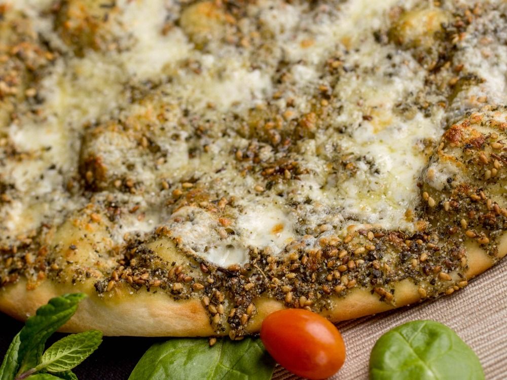 Za'atar and Cheese Manousheh