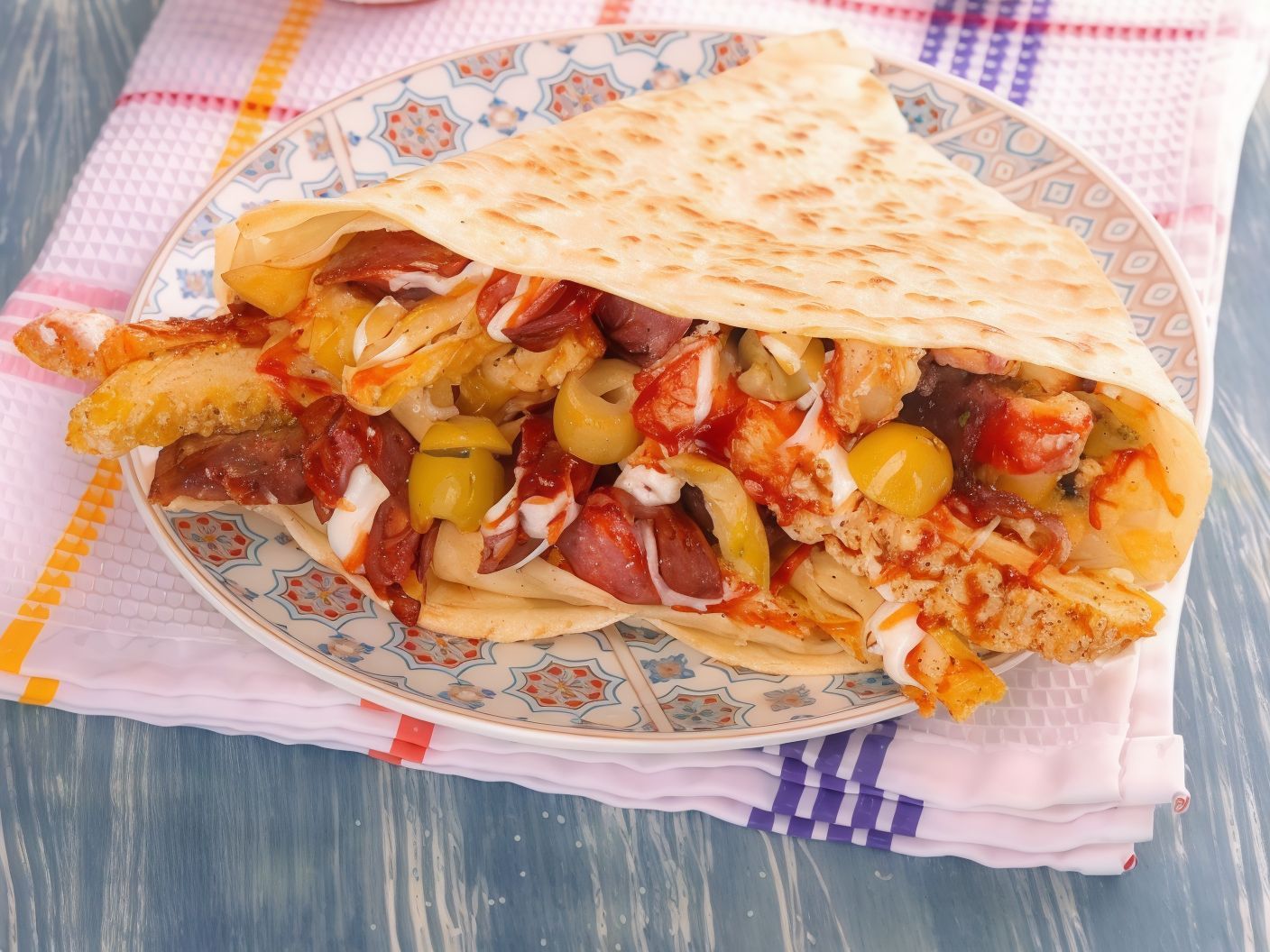 Cordon Bleu And Smoked Turkey Crepe