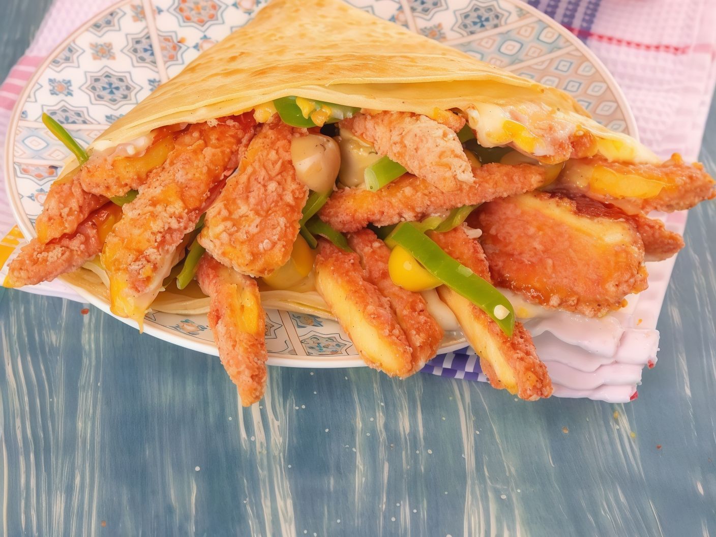 Chicken Burger Crepe