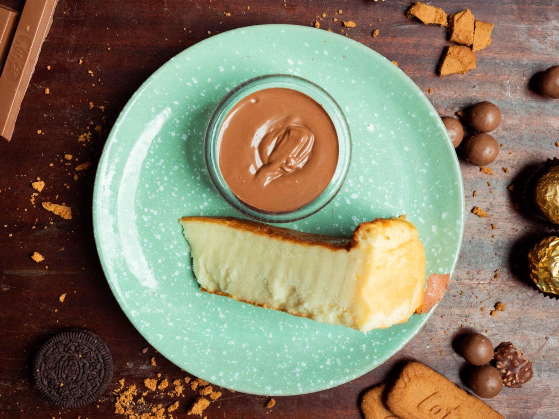 Sansbstian Cheese Cake With Nutella