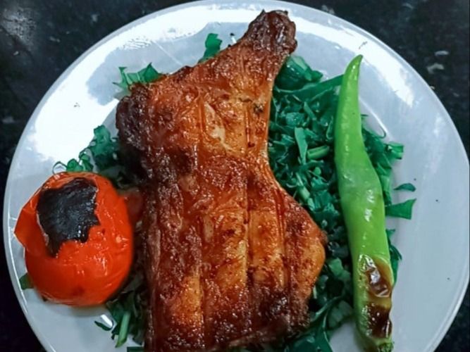 Quarter chicken thigh with bread
