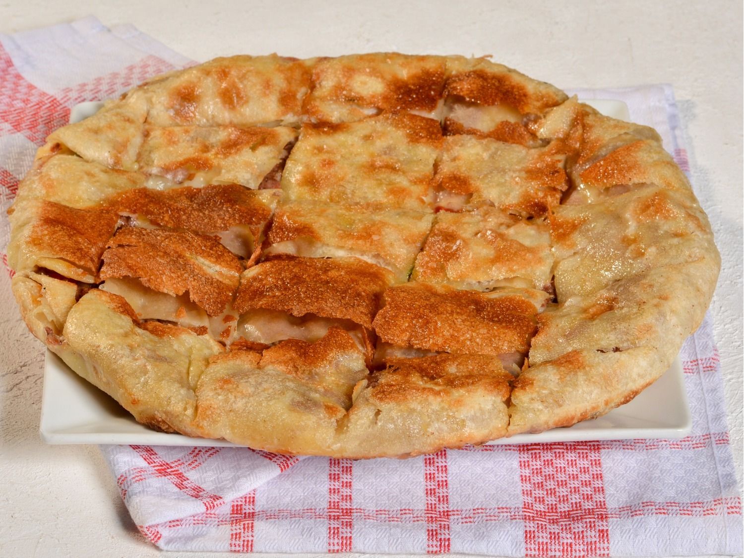 Savory Feteer with Minced Kiri Sausage