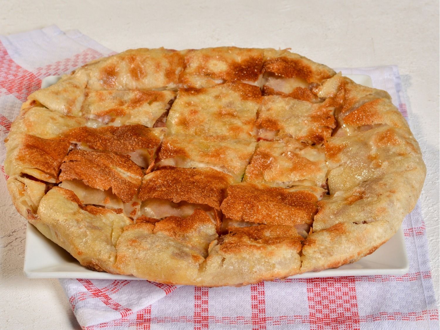 Crispy Savory Feteer with Kiri Cheese