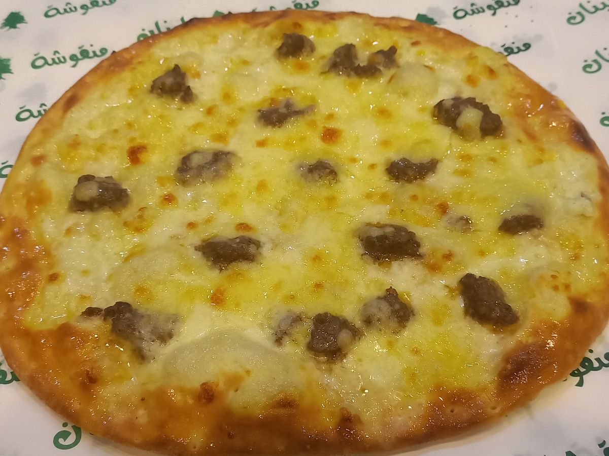 Man'ousheh cheese with sausage