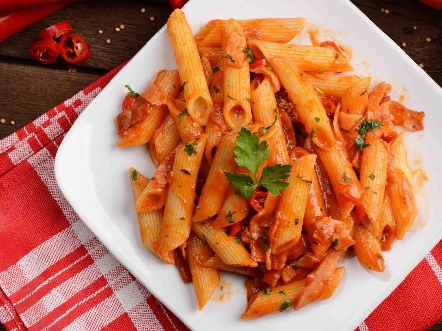 Fasting Penne Pasta with Mushrooms