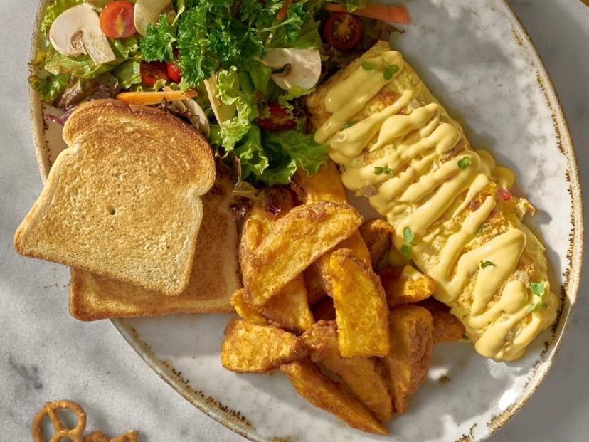 Mushroom omelette