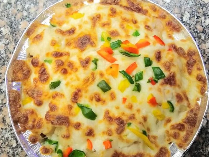Seafood Pasta Red Sauce With Mozzarella Cheese
