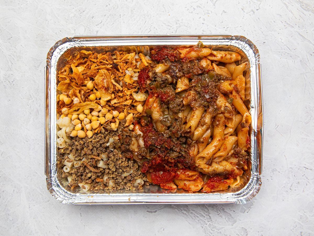 Mix Meat Pasta With Koshary Casserole