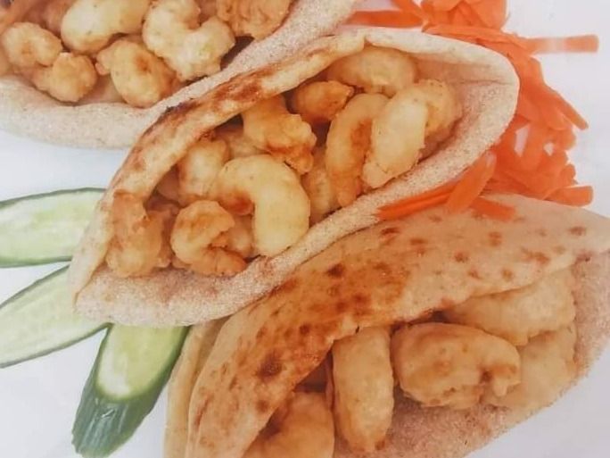 Large shrimp sandwich