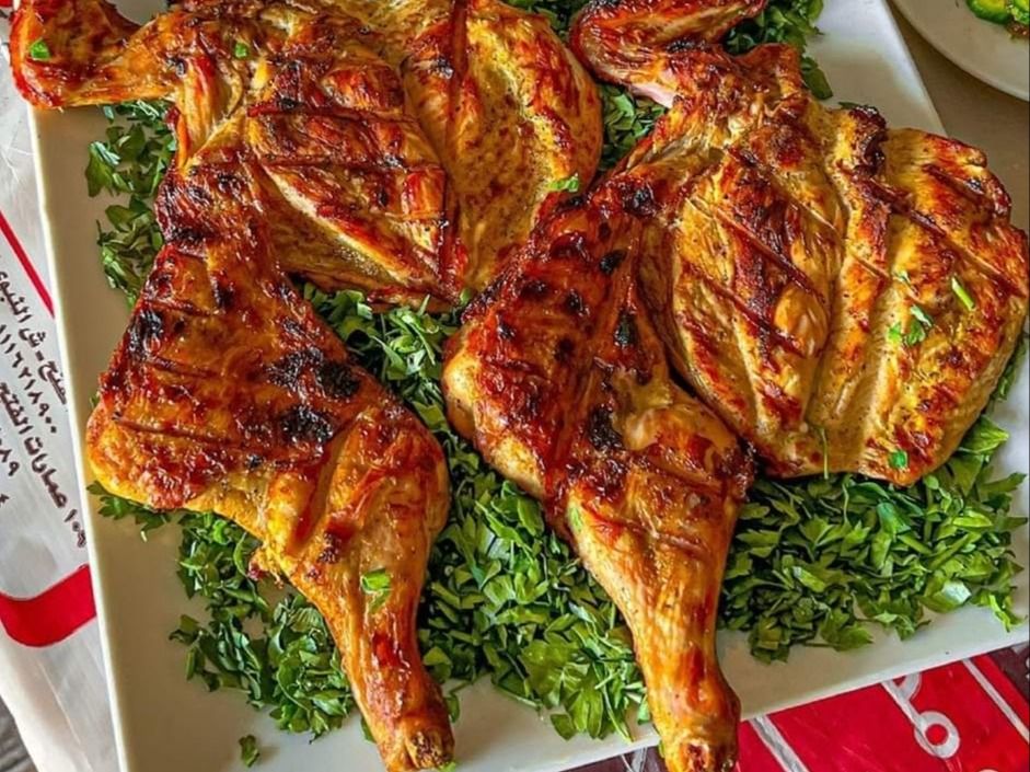Charcoal grilled chicken