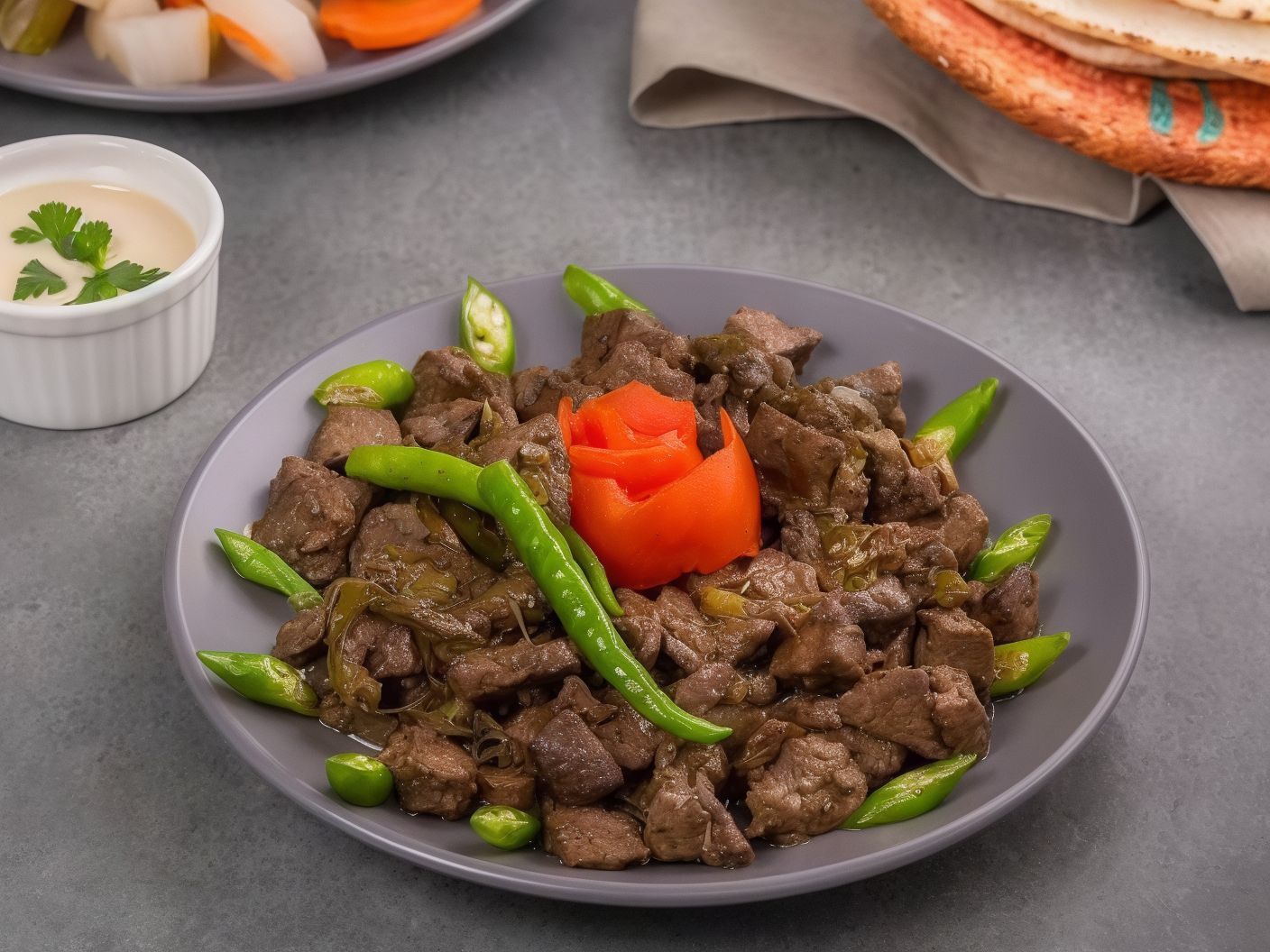 Half Kg Liver, Giblets And Bread