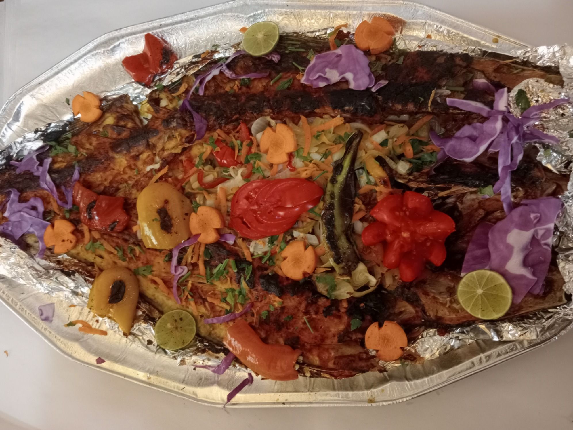 Sea Bass Meal served with boneless seafood soup
