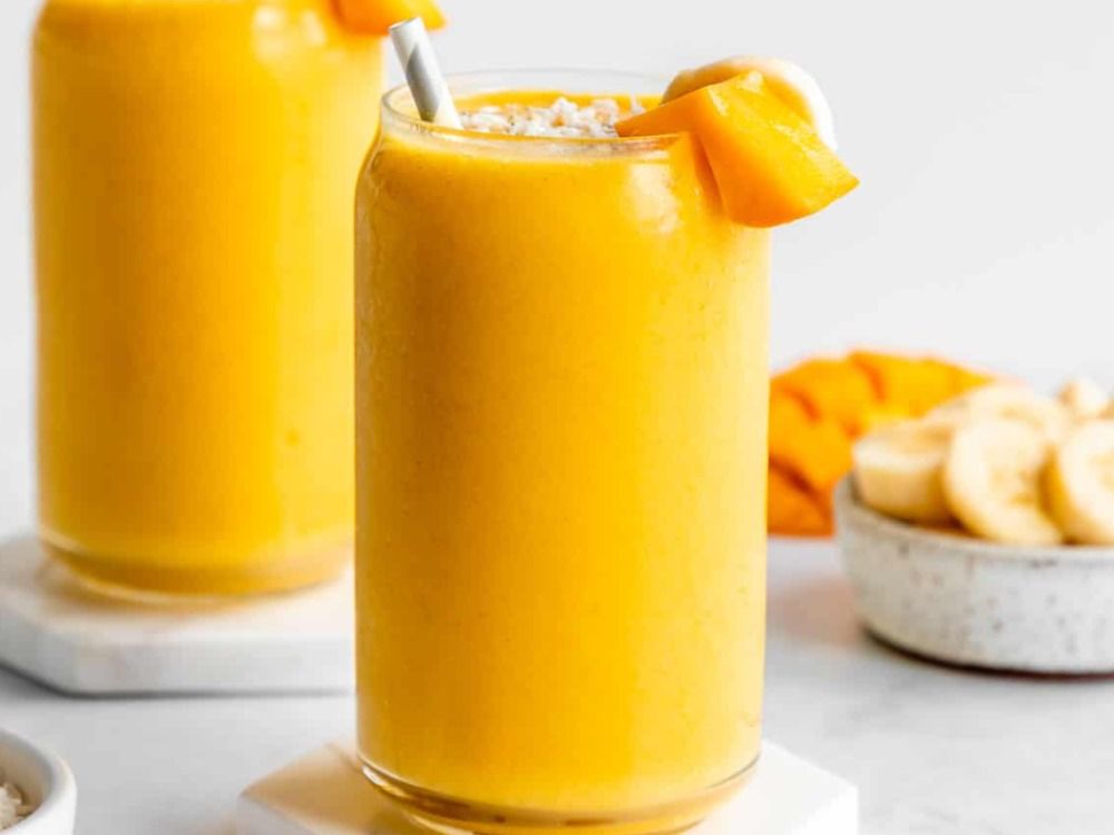Mango With Banana And Ice Cream Liter