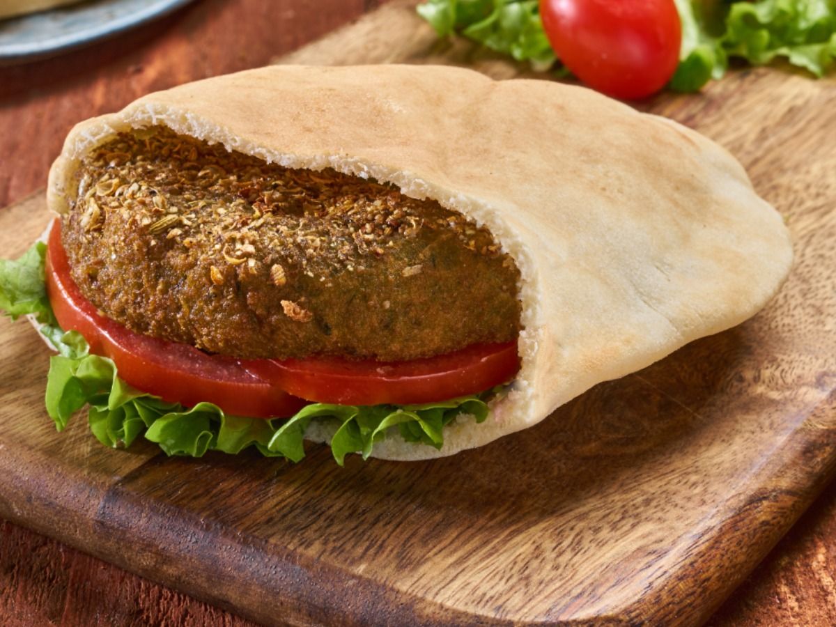 Taamia with potatoes sandwich