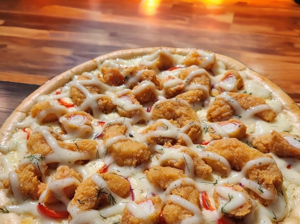 Chicken Pane Nuggets Pizza