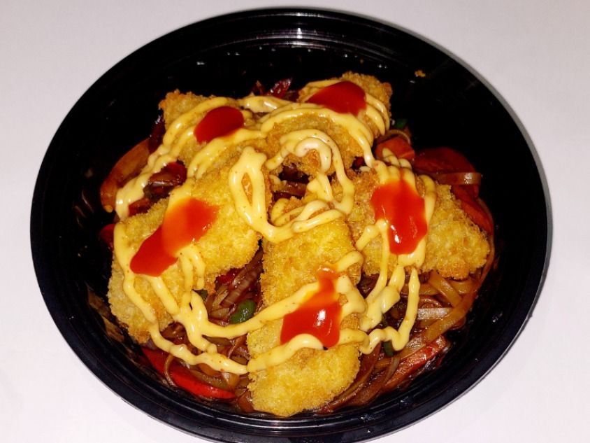 Crispy Salmon Noodles