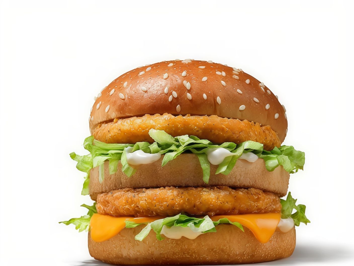 double cheese chicken burger