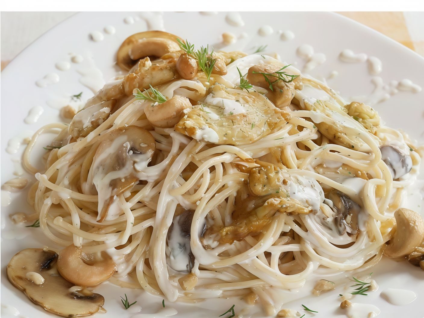 Spaghetti Trino With Mushroom