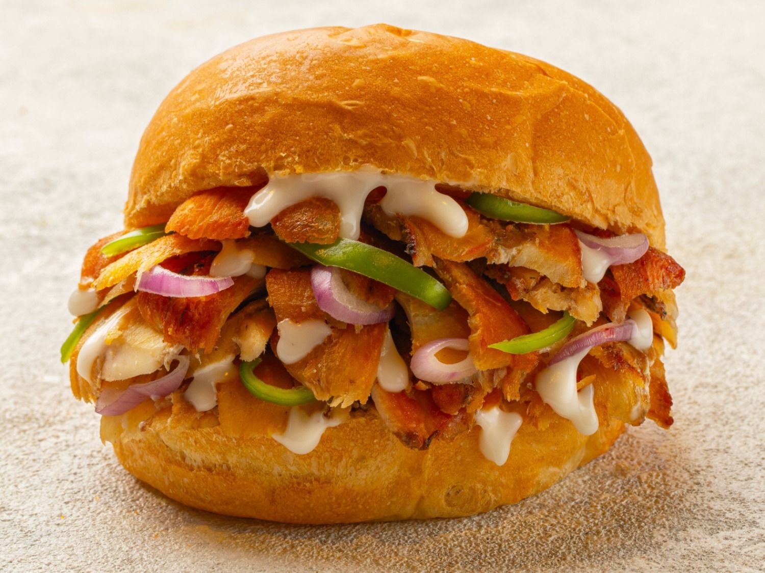 Egyptian Shawarma Chicken Bun Bread