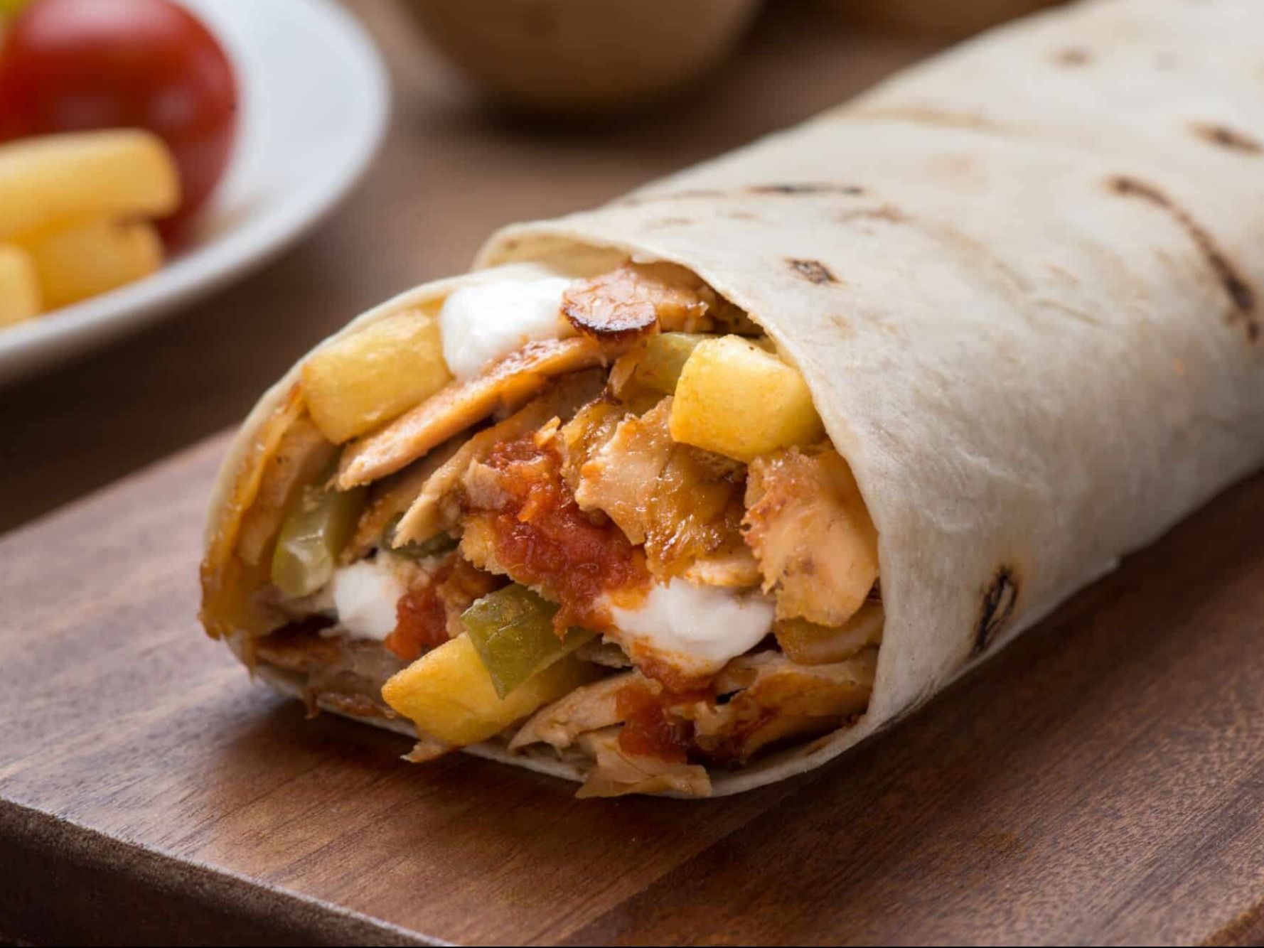 Shish Tawook Sandwich (Syrian Bread)