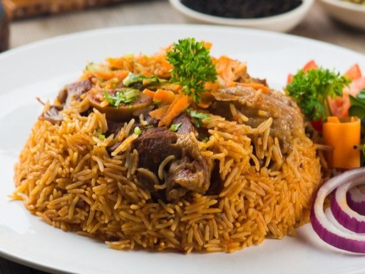 Mutton Meat Kabsa Platter.