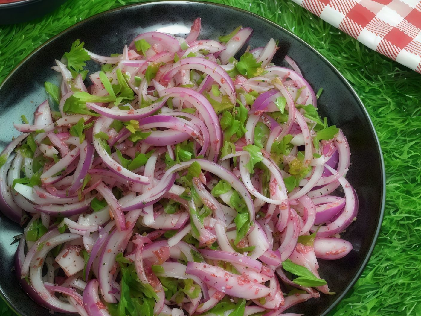 Marinated Onion And Lemon Salad Slices