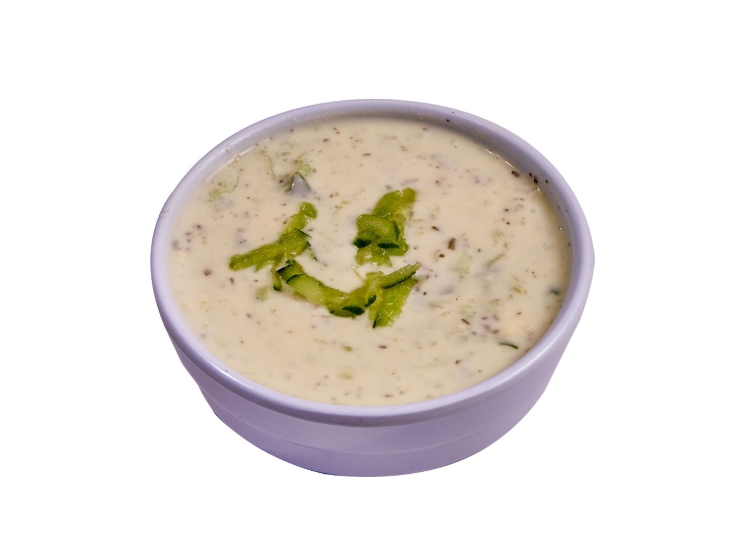 Yogurt with cucumber bowl