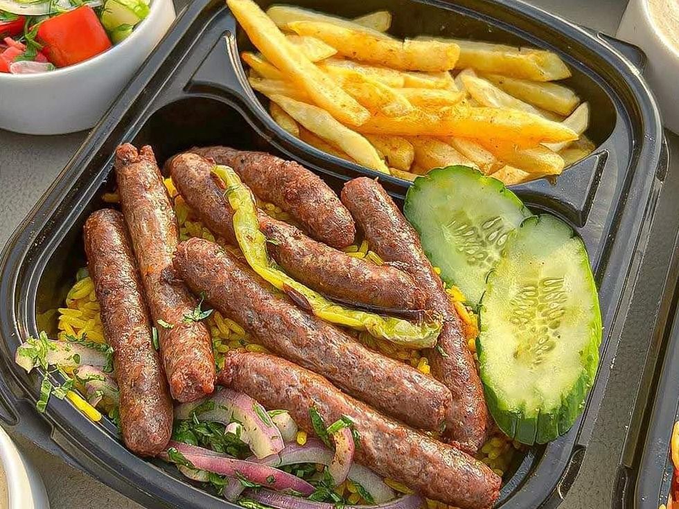 Quarter Kilo Sausage With Rice and Potatoes