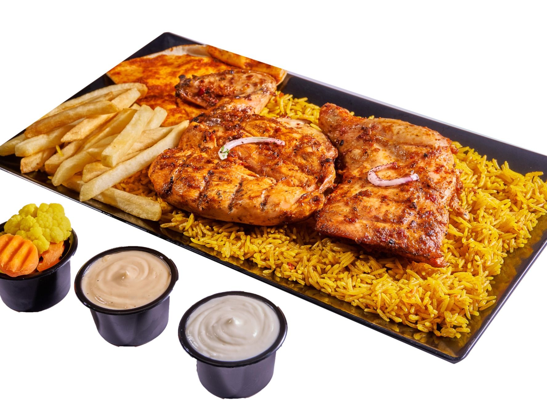 half charcoal grilled chicken