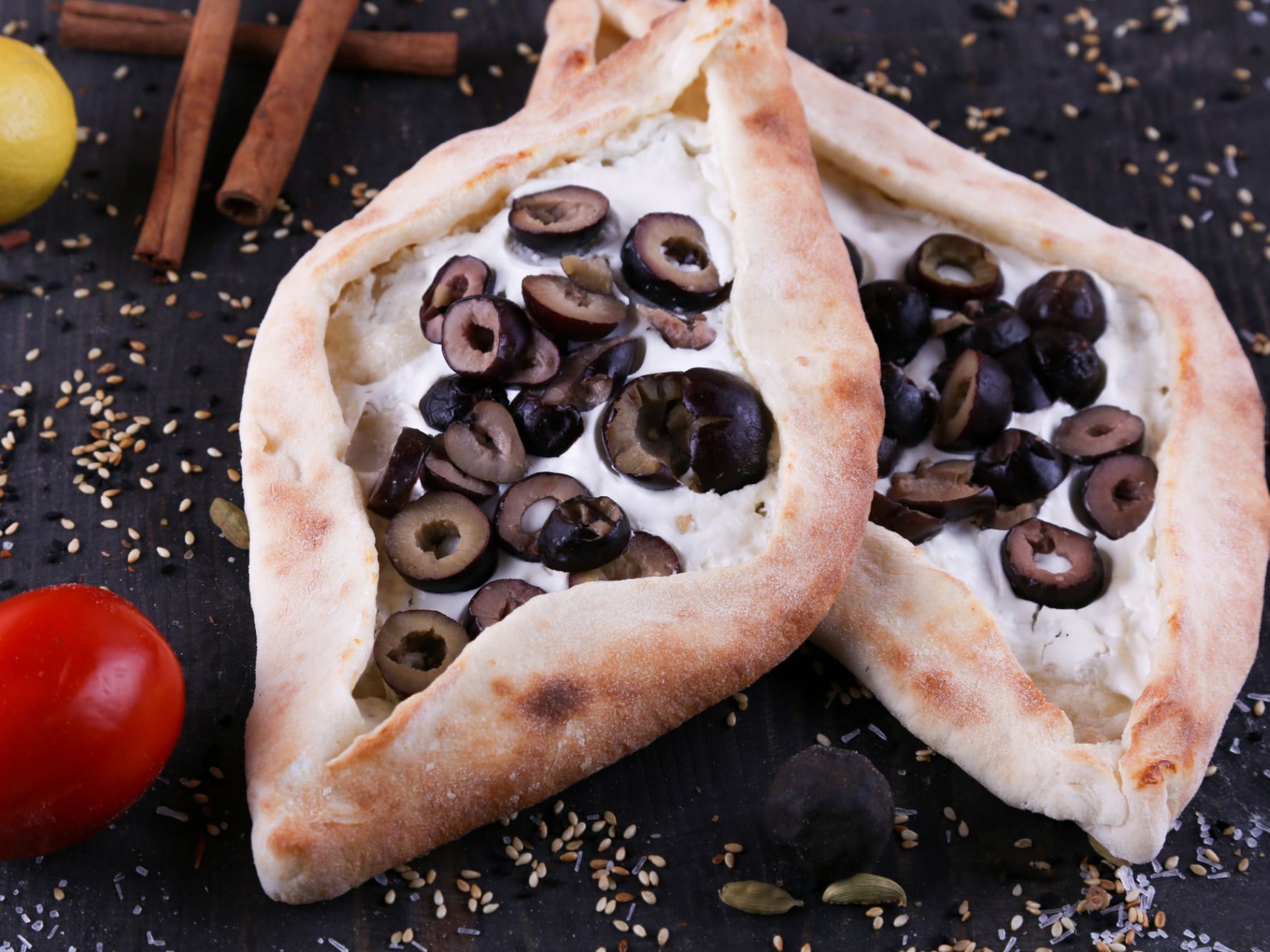 Labneh With Olives Manakish