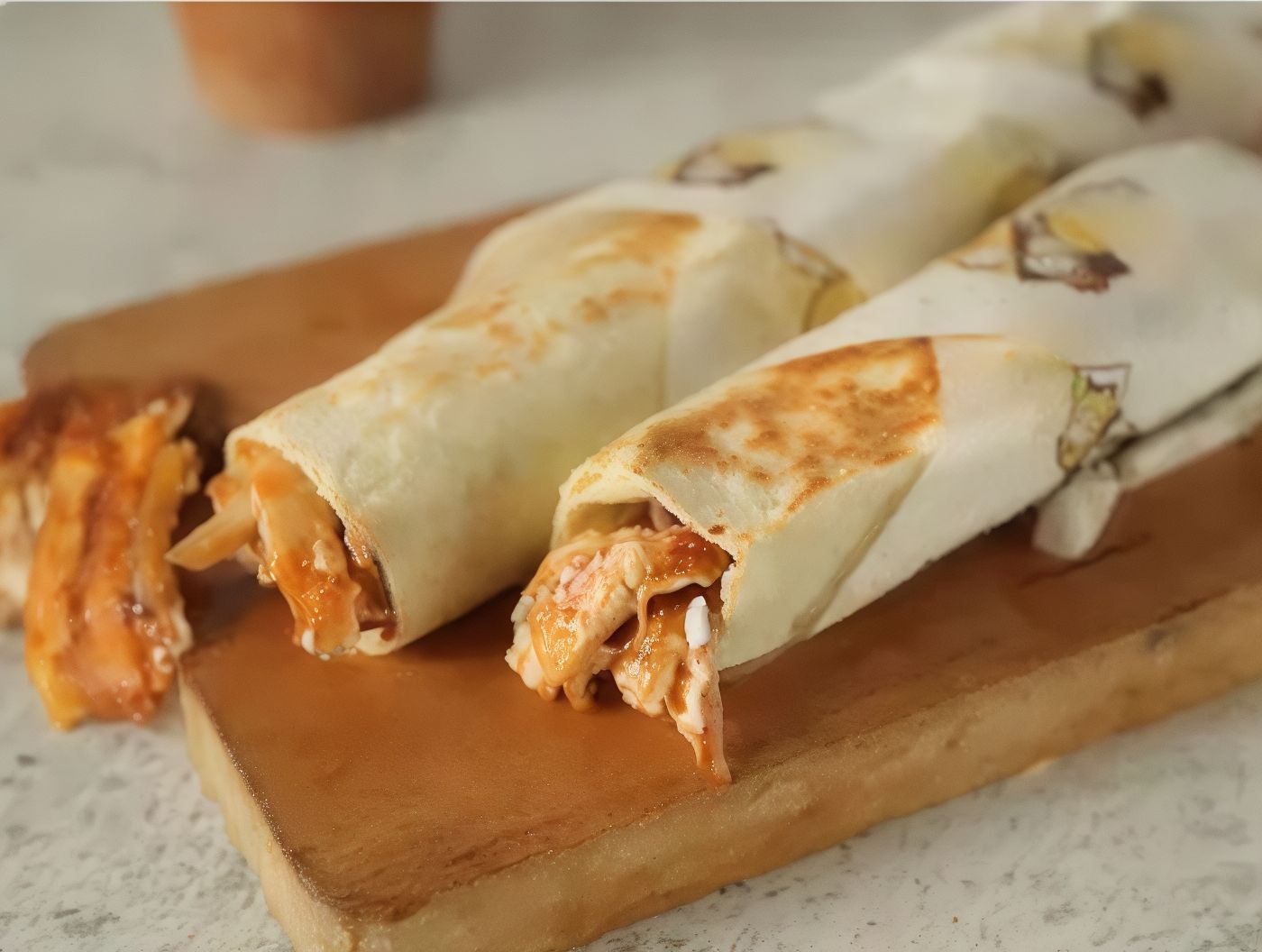 Chicken With Hot Mexican Sauce Sandwich