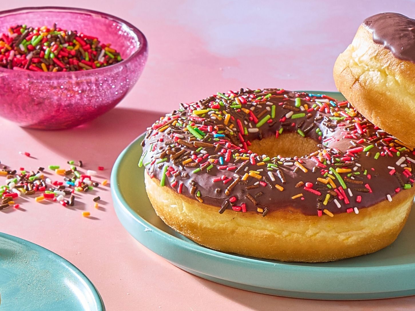 Donuts Plain With Chocolate Sprinkles