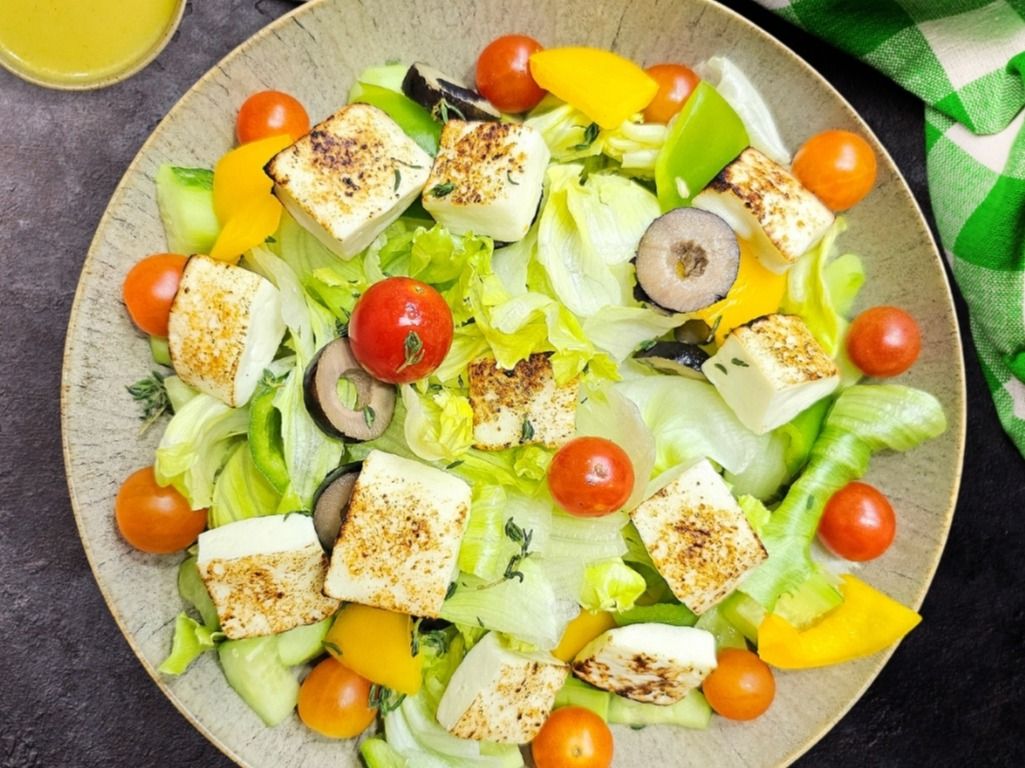 Grilled Hallomi Cheese Salad